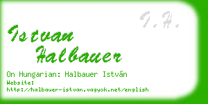istvan halbauer business card