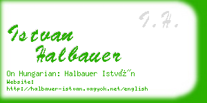 istvan halbauer business card